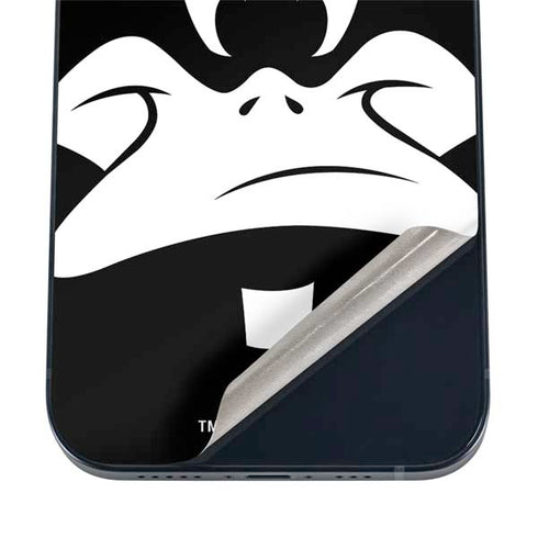 Looney Tunes Daffy Duck Plain Black and White iPhone 17 Pro Skin
